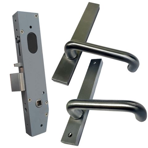 23mm Mortice Lock KIT ( PASSAGE) - Inc. Lock & Furniture