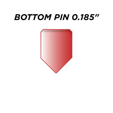 SPEC. INC. BOTTOM PIN *RED* (0.185") - Pkt of 144