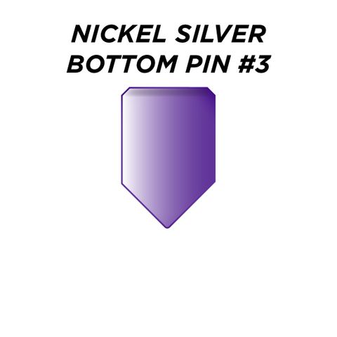 NIC. SIL. BOTTOM PIN #3 *PURPLE* (0.195") - Pkt of 100