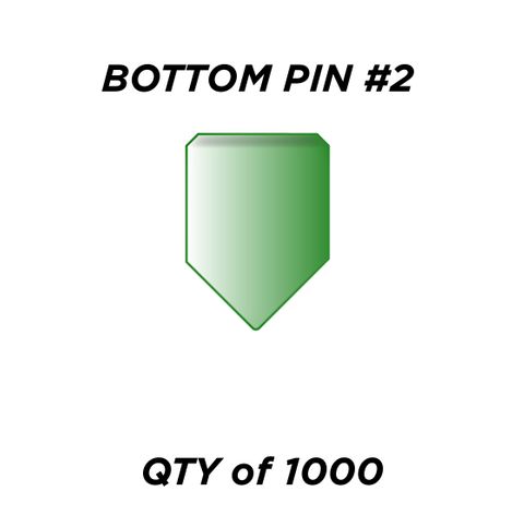 BOTTOM PIN #2 *GREEN* (0.180") - QTY of 1000