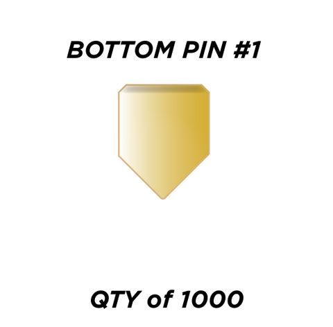 BOTTOM PIN #1 *GOLD* (0.165") - QTY of 1000