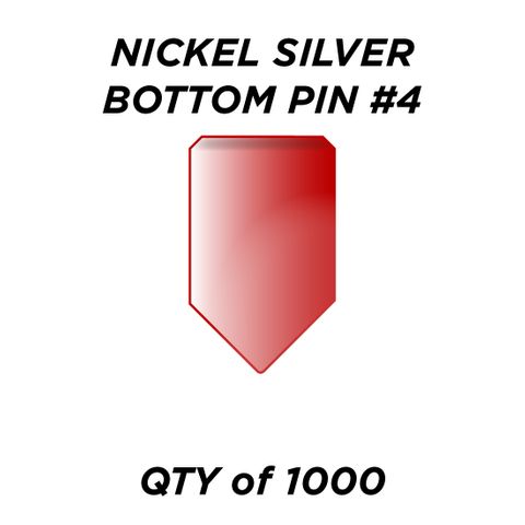 NIC. SIL. BOTTOM PIN #4 *RED* (0.210")- QTY of 1000