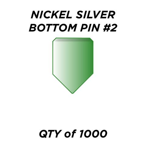 NIC. SIL. BOTTOM PIN #2 * GREEN* (0.180") - QTY of 1000