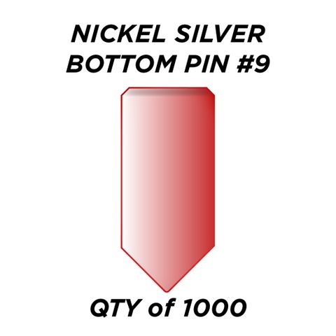 NIC. SIL. BOTTOM PIN #9 *RED* (0.285")) - QTY of 1000