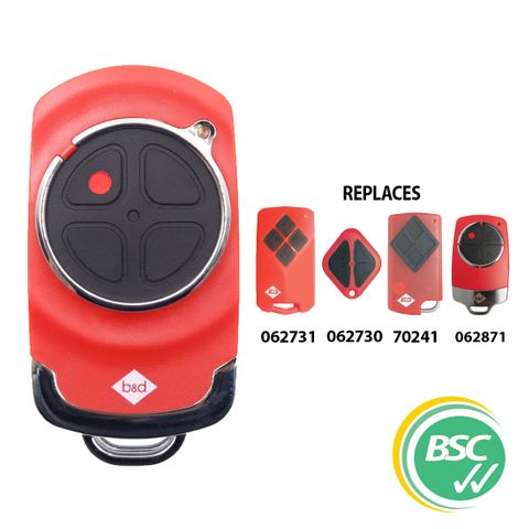 'B&D' - *RED Colour* TB-7 4-Channel Remote