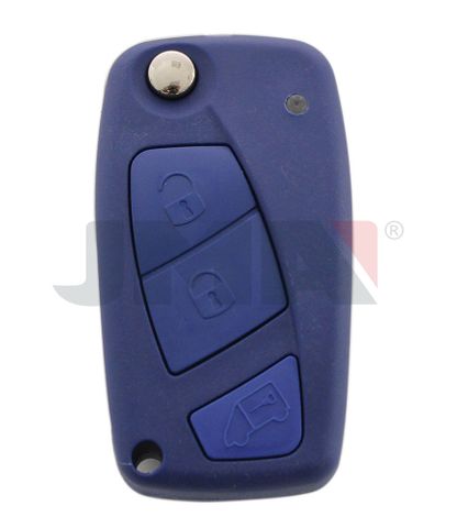 KEY SHELL - 3 Btn + FLIP Blade *Blue* - Suits FIAT (Like: SIP22) - P8