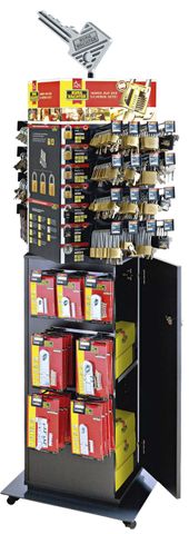 'Mechanical Security' DISPLAY (Free Standing)  Inc. Key Light *Empty*