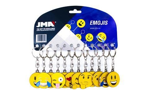 'EMOJIS' - Keyring -Pkt of 12 on Hang Card