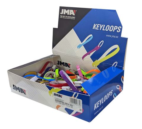 'KEYLOOPS' - Keyrings - Pkt of 50 in Counter Display