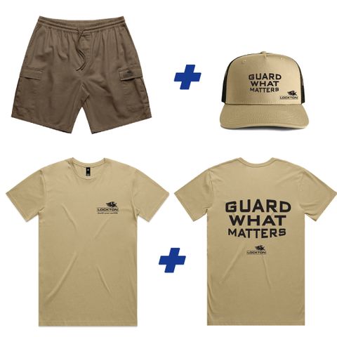LOCKTON - Hat +  T-Shirt + Shorts  BUNDLE - GUARD WHAT MATTERS -  Thank-you for your Order
