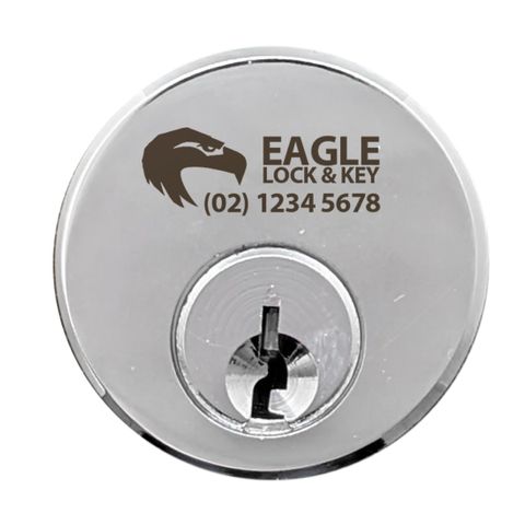 ROUND (201) CYL. (BOX OF 10) *Chrome Plate* - Laser Engraved