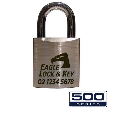 PADLOCK '500-SERIES&trade;' 50mm (BOX OF 10) - Laser Engraved