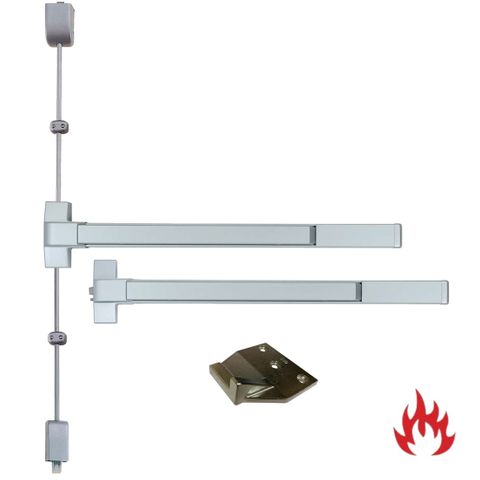 Panic Exit *Std* DOUBLE DOOR KIT (FIRE RATED) - Inc. 2 x Panic Bars & 1 x O/Lap. Strike