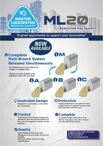 ML20 Restricted System - Profiles A,B,C,M+ in all Barrel Types - Please Contact Sales