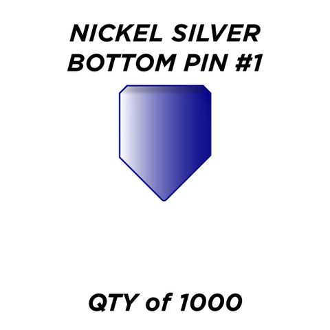 NIC. SIL. BOTTOM PIN #1 *BLUE* (0.165") - QTY of 1000