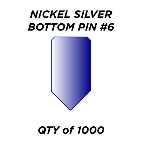 NIC. SIL. BOTTOM PIN #6 *BLUE* (0.240") - QTY of 1000