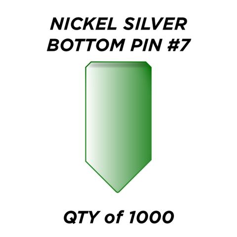 NIC. SIL. BOTTOM PIN #7 *GREEN* (0.255") - QTY of 1000