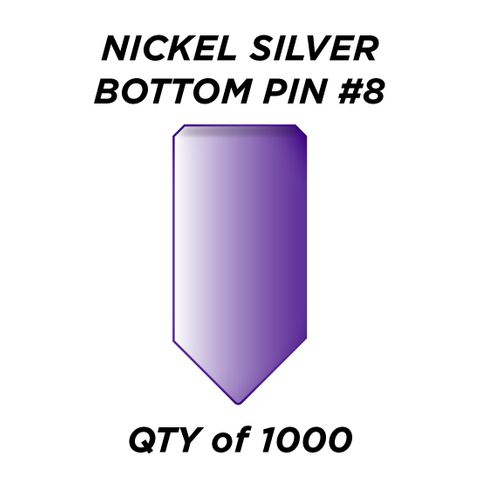 NIC. SIL. BOTTOM PIN #8 *PURPLE* (0.270") - QTY of 1000