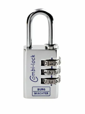 'Chromo' 30mm COMBI. PADLOCK - 3 Digit - CARDED