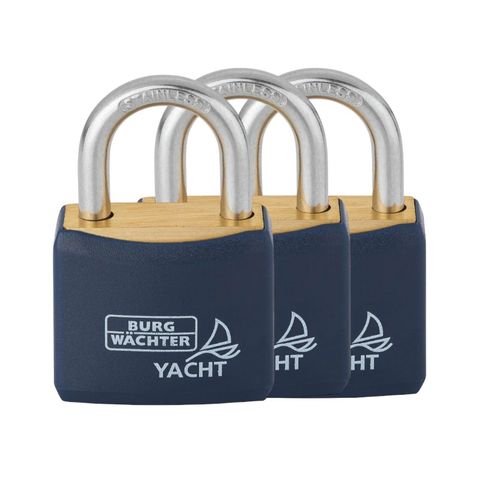 'Yacht' 30mm  PADLOCK * 3-PACK - CARDED (KA)