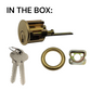 LOCK CYLINDER (201) ROUND 5-Pin (KD) *Polished Brass*