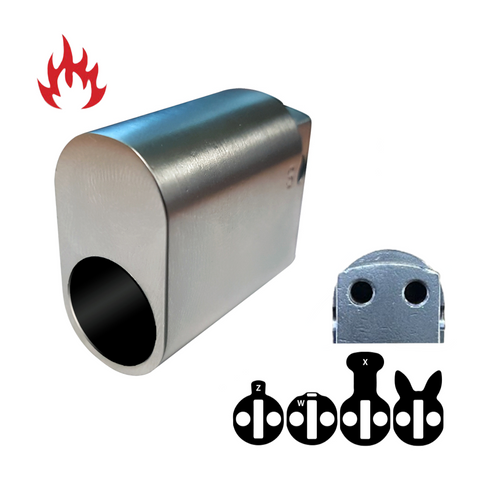 570 OVAL CYL.  (ALB) M4 Thread *Satin Chrome*