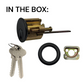 LOCK CYLINDER (201) ROUND 5-Pin (KD) * Matte Black *