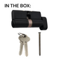 LOCK CYLINDER - SINGLE EURO FIXED - 5-PIN *Matte Black* (KD)