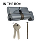 LOCK CYLINDER - SINGLE EURO FIXED - 5-PIN *Chrome Plate* (KD)