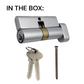 LOCK CYLINDER - SINGLE EURO FIXED - 5-PIN *Satin Chrome* (KD)