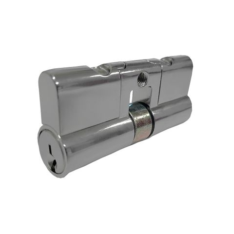 LOCK CYLINDER - (9555-1) DBL EURO FIXED 6-Pin *Satin Chrome* (KD)