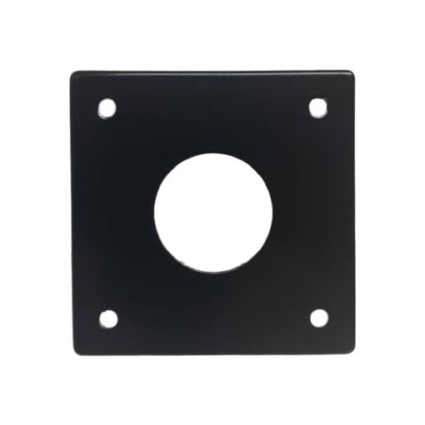 S/Steel SCAR PLATE (SQUARE 75 x 75mm) - CUT-OUT: Round 32mm dia. *Black*