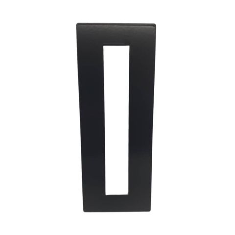 S/Steel SCAR PLATE (RECTANGLE 195 x 75mm) - CUT-OUT: Rectangle 155 x 25mm *Black*