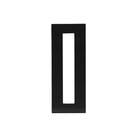 S/Steel SCAR PLATE (RECTANGLE 195 x 75mm) - CUT-OUT: Rectangle 155 x 25mm *Black*