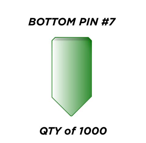 BOTTOM PIN #7 *GREEN* (0.255") - QTY of 1000