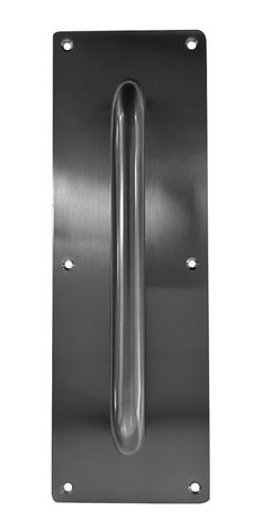 S/Steel (PLAIN) PULL PLATE with Handle (300mm x 100mm) *Black*