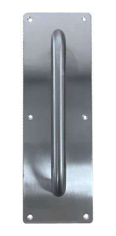 S/Steel (PLAIN) PULL PLATE with Handle (300mm x 100mm)