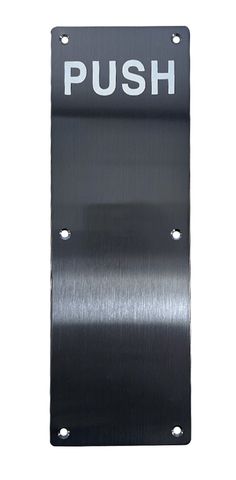 S/Steel PUSH PLATE (300mm x 100mm) *Black*