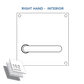 '162 SERIES' SQ. INTERNAL PLATE - LEVER ONLY - LEFT