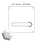 '162 SERIES' SQ. INTERNAL PLATE - LEVER ONLY - RIGHT