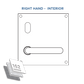 '162 SERIES' SQ. INTERNAL PLATE - SNIB & LEVER - LEFT