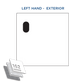 162 SERIES SQ. EXTERNAL PLATE - CYL HOLE ONLY - LEFT