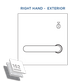 '162 SERIES' SQ. EXTERNAL PLATE - EMERGENCY TURN, INDICATOR & LEVER - RIGHT