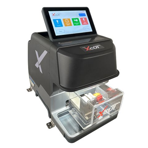 'X-CUT' - AUTOMATIC CODE MACHINE - incl. Magnetic Safety Cover & Bench Mount Brackets & K4 Vice
