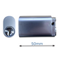 LOCK CYLINDER (570) OVAL (KA) 50mm Extended *Satin Chrome*