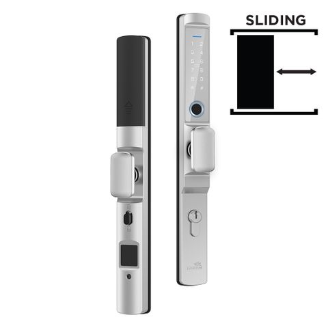 'E-Series' (Euro Narrow Leverset) SMART DOOR LOCK ( Sliding Door) *Silver*