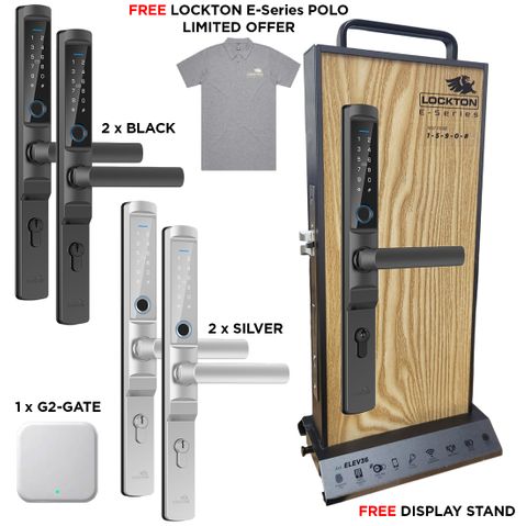 ELEV36 (BASE) DEALER PKG - Display Stand & 4 x ELEV36 Smart Locks & G2-GATE