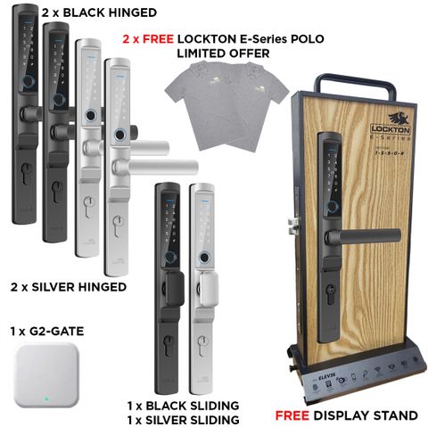 ELEV36 (EXTEND) DEALER PKG - Display Stand & 6 x ELEV36 Smart Locks & G2-GATE