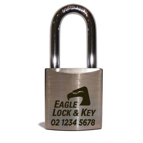 PADLOCK '500 Series' 50mm (BOX OF 10) LONG SHACKLE - Laser Engraved