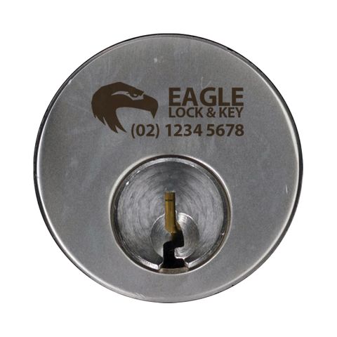 ROUND 5-PIN (201) CYL. (BOX OF 10) *Stain Chrome* - Laser Engraved